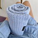 LullaLove merinowollen deken/kleed vlinder blauw
