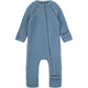 Mikk Line Baby jumpsuit uit merinowol Wool Baby Suit Blue Melange