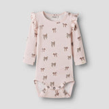 Lil' Atelier Baby Body Slim Zilver Pioen Strik NBFGAVO