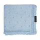 Lullalove babydeken madeliefje blauw 80 x 100 cm