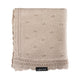 Lullalove Opengewerkt babydeken 80x100 cm madeliefje karamel beige