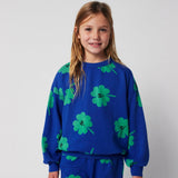 Bobo Choses Lucky Clover sweatshirt all over Blue voor kinderen