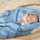 LullaLove Merino wollen deken Blauw