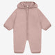 Huttelihut Merino wollen baby overall met capuchon Mahogany Rose