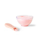 Tiny Harlow Tiny Tummies poppenvoedingset kom en lepel, Aardbei Yoghurt