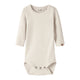 Lil' Atelier Romper met lange mouwen geribd Turtledove