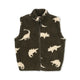 Konges Slojd Kinder fleece vest Jody teddy GRS Dino silhouet