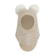 Huttelihut Kinder balaclava met pompons Sand Melange