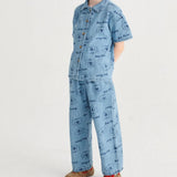 Bobo Choses Kinder Denim Broek Pickles De Hond helemaal over