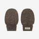 Huttelihut Baby wanten van merino wolfleece Wollfleece, Brown Melange