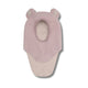 Huttelihut Kinder balaclava van wolfleece gestreept met oren, Woodrose