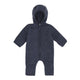Huttelihut Wollen baby overall met capuchon Ombre Blue Melange