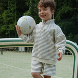 Konges Slojd sweatshirt met halve rits voor jongens Lou Flintstone Stripe