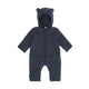 Huttelihut Merino wollen baby overall met oortjes Ombre Blue Melange