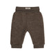 Huttelihut Babybroek van wolfleece Brown Melange