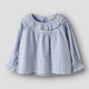 Lil' Atelier Kinderblouse voor meisjes met volant Zen Blauw NMFTESSIE