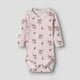 Lil Atelier Babybody Slim met print Apple Rose, Hushed Violet