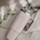 AYA&IDA Thermobeker met rietje 885 ml Soft Rose