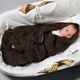 Lullalove Merino wollen deken 80x100 cm Chocolade