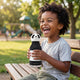 Asobu thermale fles met rietje Bestie - Panda 460 ml