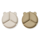 Liewood zuignap baby bord Sandy Oat