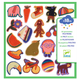 Djeco vilten stickers voor peuters Lachende meisjes