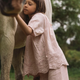 Lil' Atelier Lang meisjes T-shirt Peach Whip NMFDAYNA