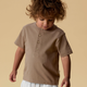 Lil' Atelier T-shirt korte mouw Len Losse Top Coca Mokka NMMDOLAN