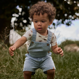 Lil' Atelier kinder tuinbroek in denim, Los, Medium, Blauwe denim, NBMFUNDA