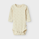 Lil' Atelier baby meisjes body slank Turtledove Bloem NBFGAGO