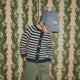 Konges Sløjd Kindervest Billi Knit Cardigan Blue Stripe